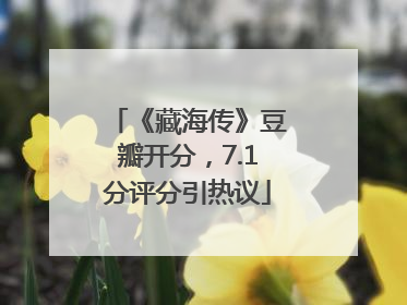 《藏海传》豆瓣开分，7.1分评分引热议