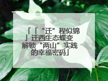 「“迁”程似锦」迁西生态蝶变 解锁“两山”实践的幸福密码