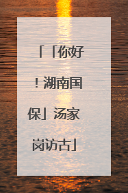 「你好！湖南国保」汤家岗访古