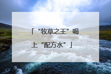 “牧草之王”喝上“配方水”