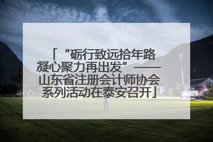 “砺行致远拾年路 凝心聚力再出发”——山东省注册会计师协会系列活动在泰安召开