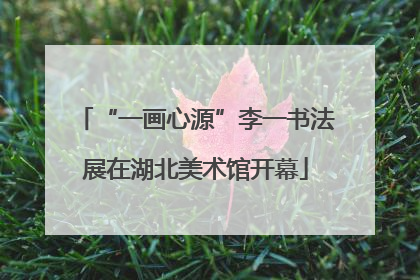 “一画心源”李一书法展在湖北美术馆开幕