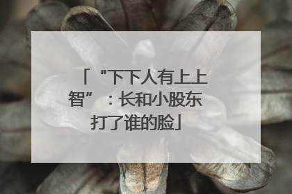 “下下人有上上智”：长和小股东打了谁的脸