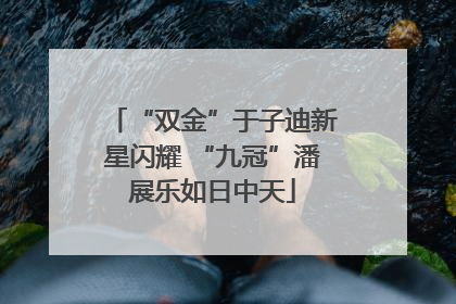 “双金”于子迪新星闪耀 “九冠”潘展乐如日中天