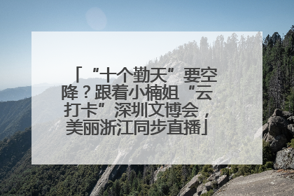 “十个勤天”要空降？跟着小楠姐“云打卡”深圳文博会，美丽浙江同步直播