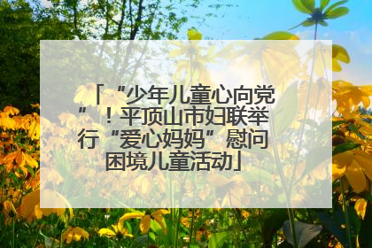“少年儿童心向党”！平顶山市妇联举行“爱心妈妈”慰问困境儿童活动