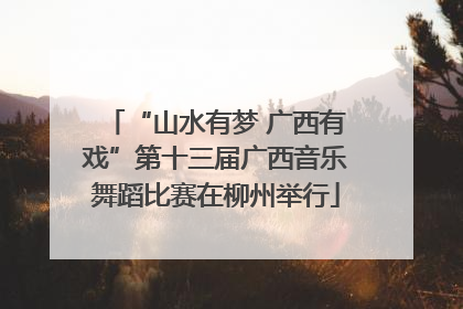 “山水有梦 广西有戏”第十三届广西音乐舞蹈比赛在柳州举行