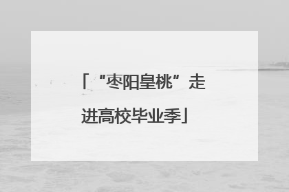 “枣阳皇桃”走进高校毕业季
