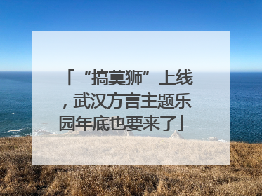 “搞莫狮”上线，武汉方言主题乐园年底也要来了