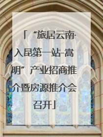 “旅居云南·入昆第一站-嵩明”产业招商推介暨房源推介会召开