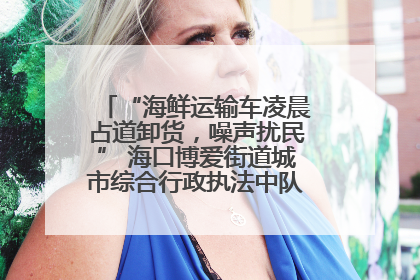“海鲜运输车凌晨占道卸货，噪声扰民” 海口博爱街道城市综合行政执法中队：将联合交警加强长堤路一带巡逻