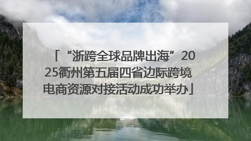 “浙跨全球品牌出海”2025衢州第五届四省边际跨境电商资源对接活动成功举办
