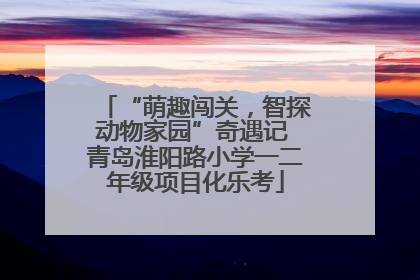 “萌趣闯关，智探动物家园”奇遇记 青岛淮阳路小学一二年级项目化乐考