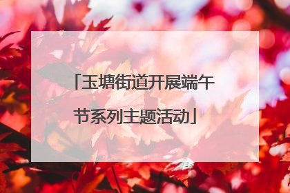 玉塘街道开展端午节系列主题活动
