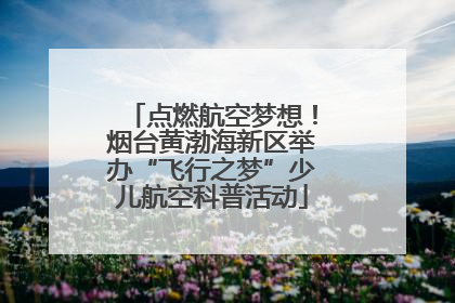 点燃航空梦想！烟台黄渤海新区举办“飞行之梦”少儿航空科普活动