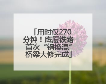 用时仅270分钟！鹰厦铁路首次“钢换混”桥梁大修完成