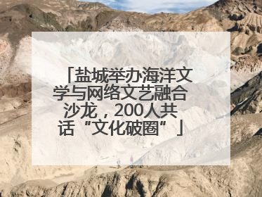 盐城举办海洋文学与网络文艺融合沙龙，200人共话“文化破圈”