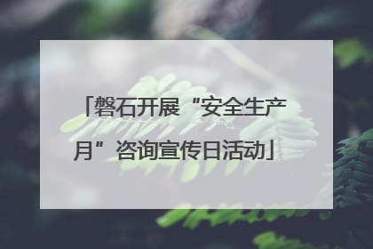 磐石开展“安全生产月”咨询宣传日活动