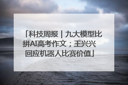 科技周报｜九大模型比拼AI高考作文；王兴兴回应机器人比赛价值