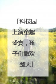 科技园上演童趣盛宴，孩子们撒欢一整天