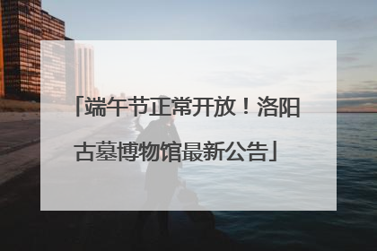 端午节正常开放！洛阳古墓博物馆最新公告