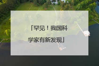罕见！我国科学家有新发现