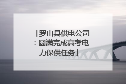 罗山县供电公司：圆满完成高考电力保供任务