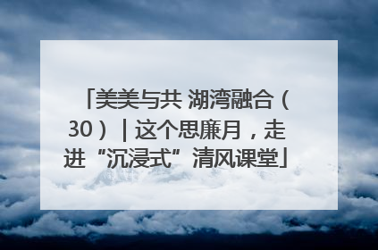 美美与共 湖湾融合（30）｜这个思廉月，走进“沉浸式”清风课堂