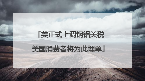 美正式上调钢铝关税 美国消费者将为此埋单