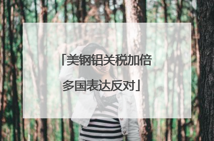 美钢铝关税加倍 多国表达反对