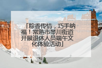 粽香传情，巧手纳福！常熟市琴川街道开展退休人员端午文化体验活动