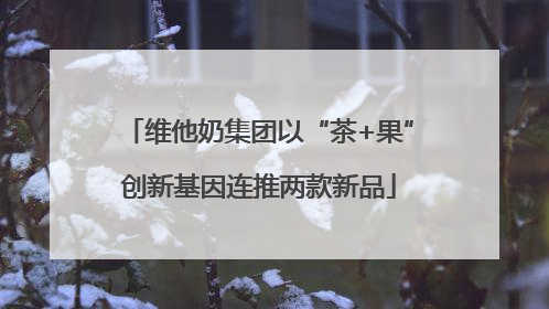 维他奶集团以“茶+果”创新基因连推两款新品