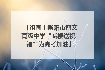 组图丨衡阳市博文高级中学“喊楼送祝福”为高考加油