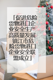 促进危险货物港口企业安全生产高质量发展 镇江市危险货物港口企业安全联盟成立