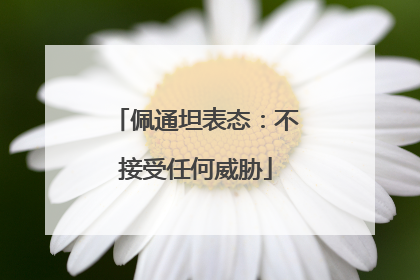 佩通坦表态：不接受任何威胁
