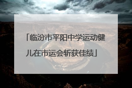 临汾市平阳中学运动健儿在市运会斩获佳绩