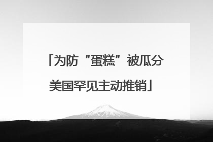 为防“蛋糕”被瓜分 美国罕见主动推销