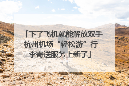 下了飞机就能解放双手 杭州机场“轻松游”行李寄送服务上新了
