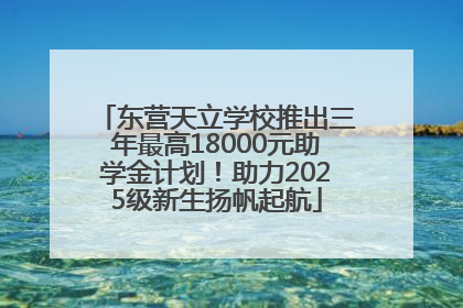 东营天立学校推出三年最高18000元助学金计划！助力2025级新生扬帆起航