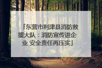 东营市利津县消防救援大队：消防宣传进企业 安全责任再压实