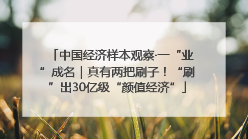 中国经济样本观察·一“业”成名｜真有两把刷子！“刷”出30亿级“颜值经济”