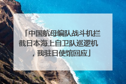 中国航母编队战斗机拦截日本海上自卫队巡逻机，我驻日使馆回应
