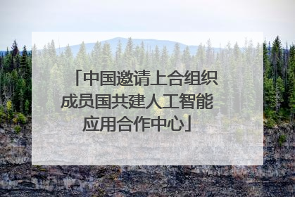 中国邀请上合组织成员国共建人工智能应用合作中心