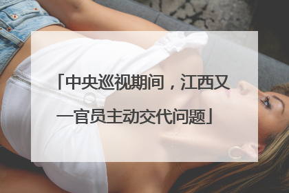 中央巡视期间，江西又一官员主动交代问题
