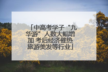 中高考学子“九华游”人数大幅增加 考后经济催热旅游美发等行业
