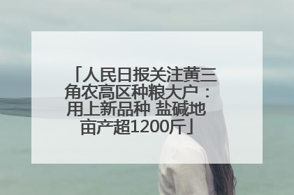 人民日报关注黄三角农高区种粮大户：用上新品种 盐碱地亩产超1200斤