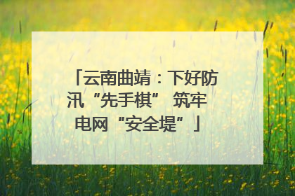 云南曲靖：下好防汛“先手棋” 筑牢电网“安全堤”