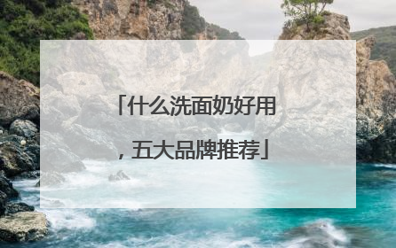 什么洗面奶好用，五大品牌推荐
