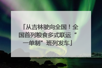 从吉林驶向全国！全国首列粮食多式联运“一单制”班列发车