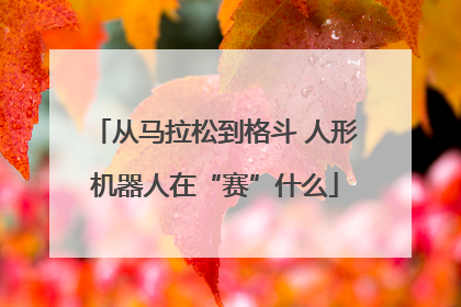 从马拉松到格斗 人形机器人在“赛”什么